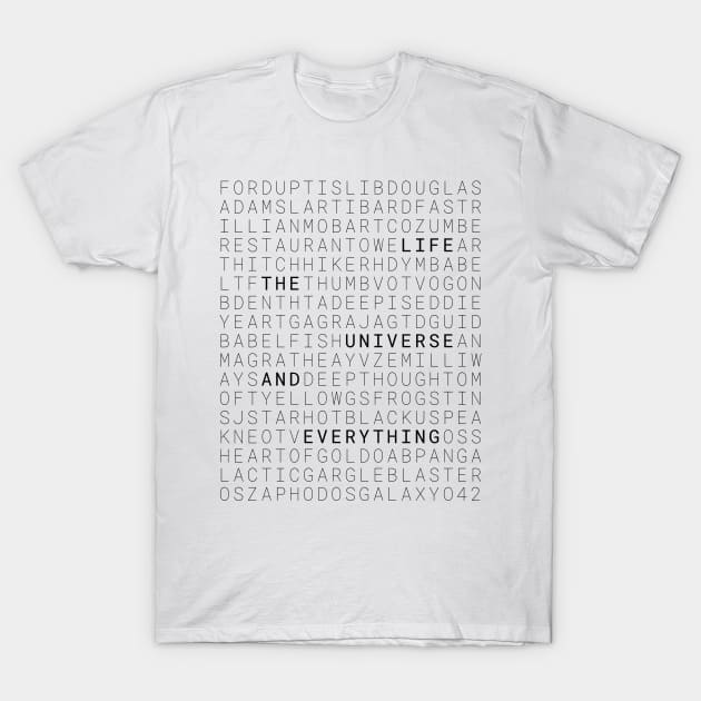 Life, The Universe and Everything T-Shirt by Stupiditee